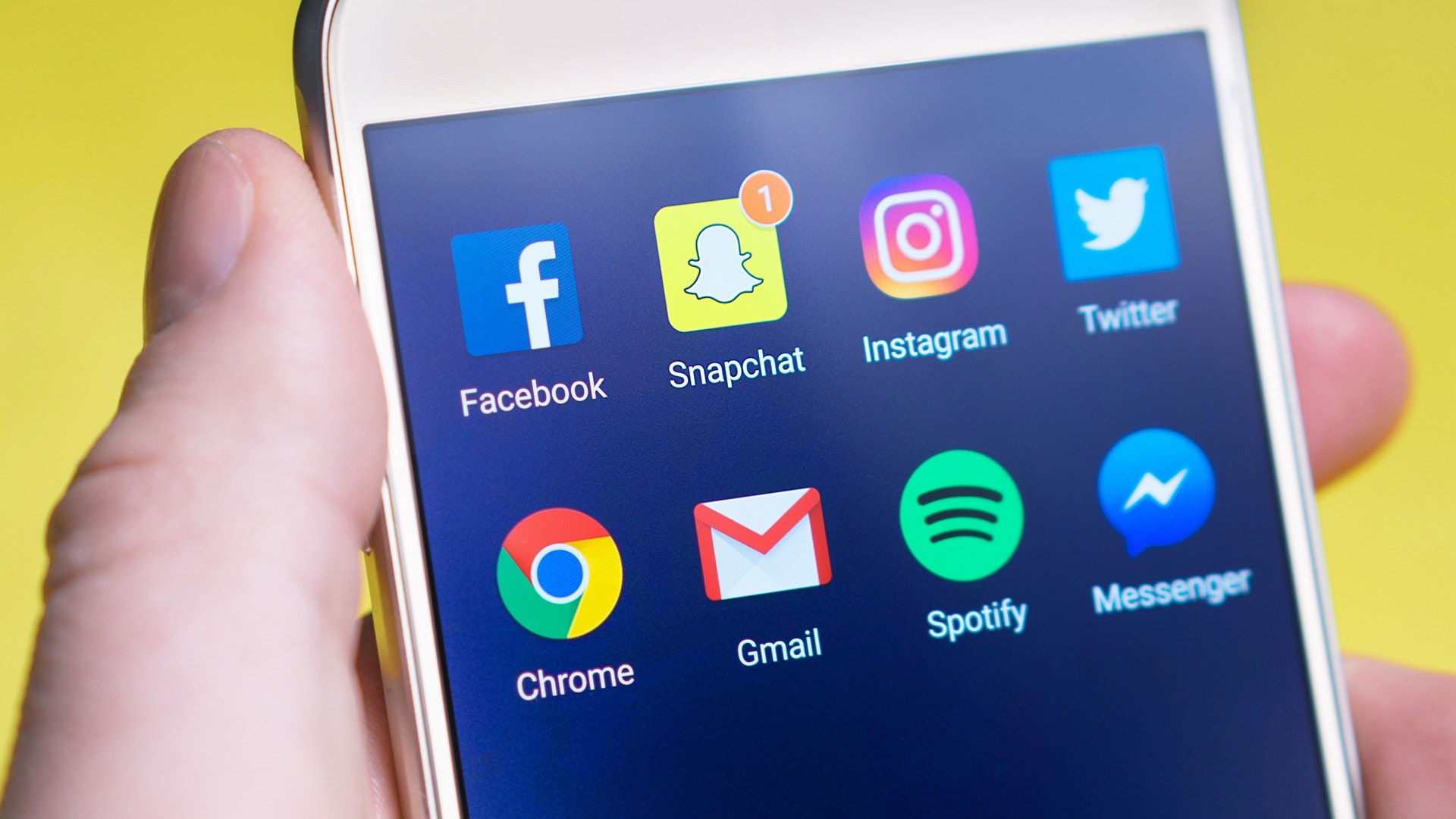 phone filled with social media